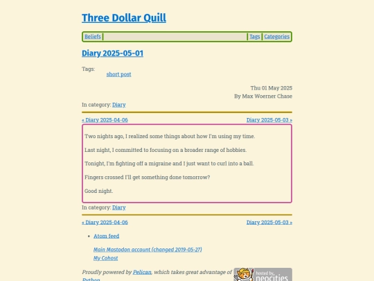diary-2025-05-01 screenshot
