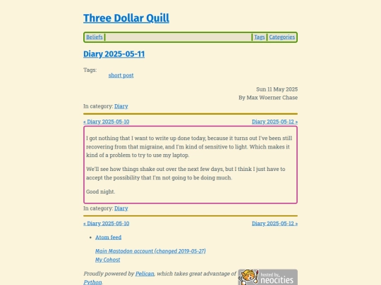 diary-2025-05-11 screenshot