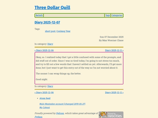 diary-2025-12-07 screenshot