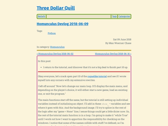 homunculus-devlog-2018-06-09 screenshot