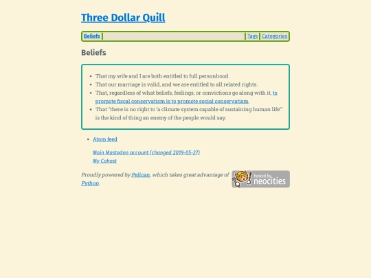 pages/beliefs screenshot