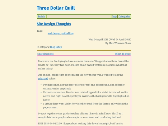 site-design-thoughts screenshot