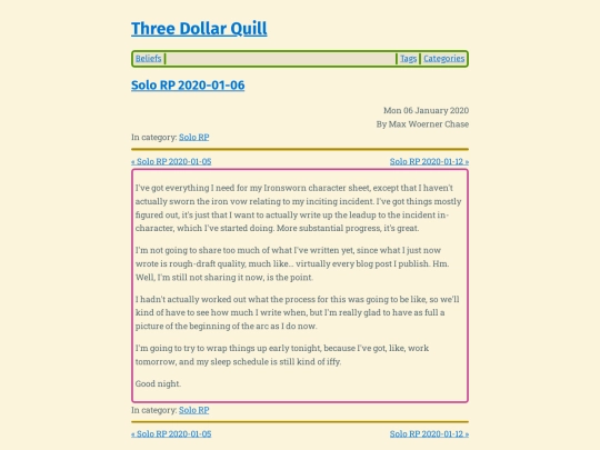solo-rp-2020-01-06 screenshot