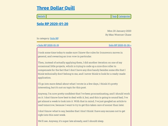 solo-rp-2020-01-20 screenshot