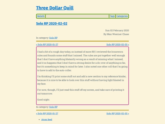 solo-rp-2020-02-02 screenshot