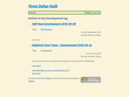 tag/development screenshot