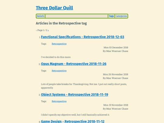tag/retrospective screenshot