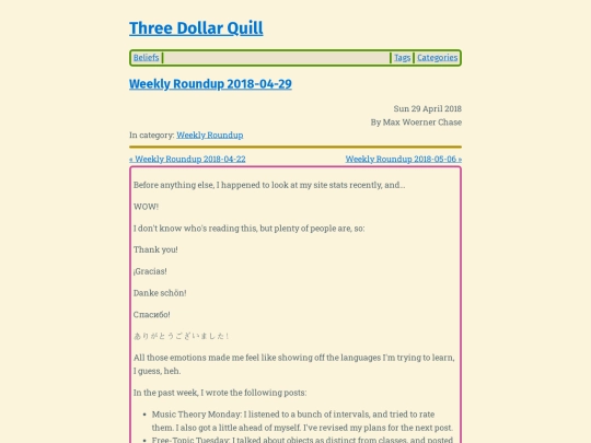 weekly-roundup-2018-04-29 screenshot