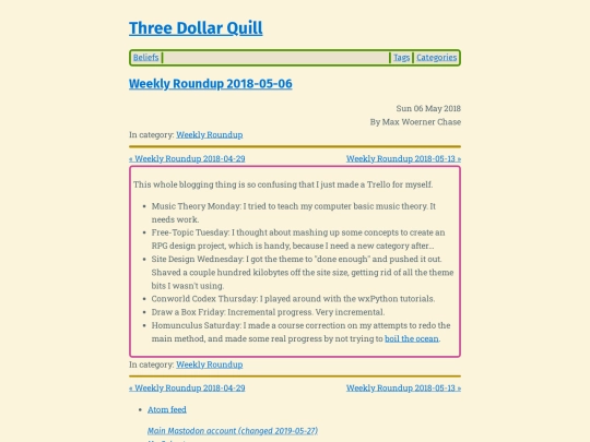 weekly-roundup-2018-05-06 screenshot