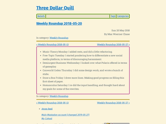weekly-roundup-2018-05-20 screenshot