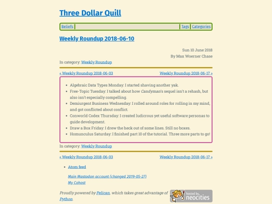 weekly-roundup-2018-06-10 screenshot