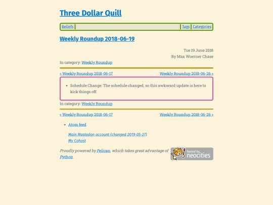weekly-roundup-2018-06-19 screenshot