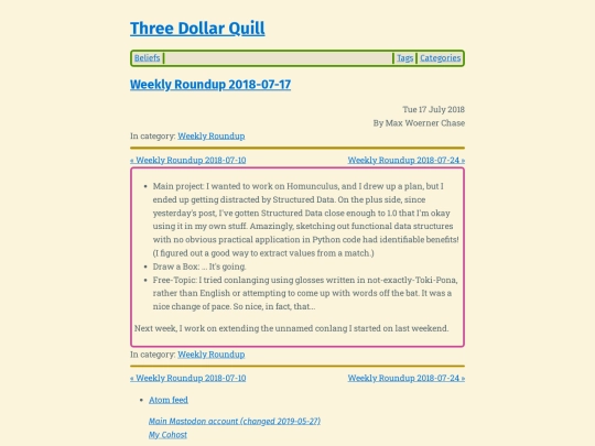 weekly-roundup-2018-07-17 screenshot