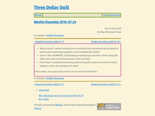 weekly-roundup-2018-07-24 screenshot