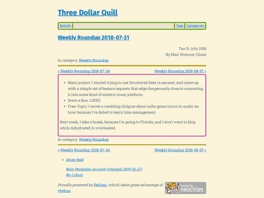 weekly-roundup-2018-07-31 screenshot