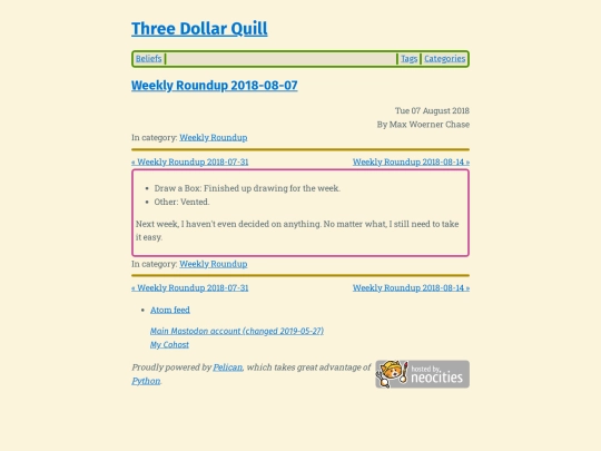 weekly-roundup-2018-08-07 screenshot