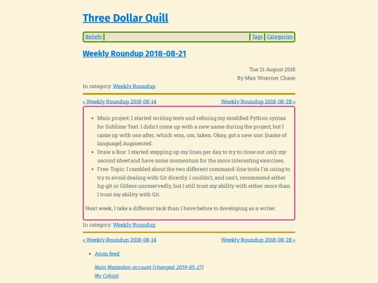 weekly-roundup-2018-08-21 screenshot