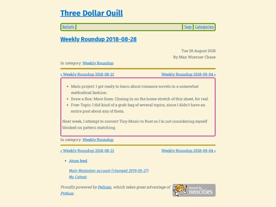 weekly-roundup-2018-08-28 screenshot