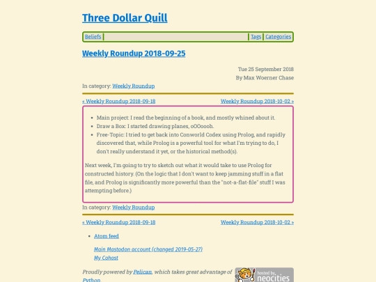 weekly-roundup-2018-09-25 screenshot