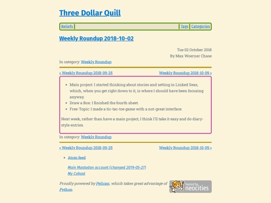 weekly-roundup-2018-10-02 screenshot