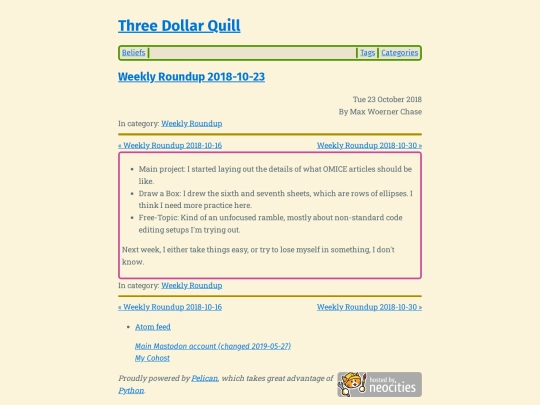 weekly-roundup-2018-10-23 screenshot