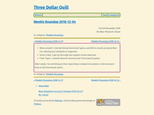 weekly-roundup-2018-12-04 screenshot