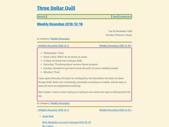 weekly-roundup-2018-12-18 screenshot