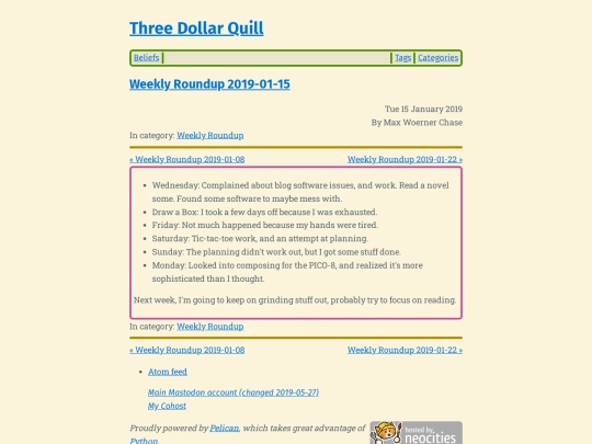 weekly-roundup-2019-01-15 screenshot