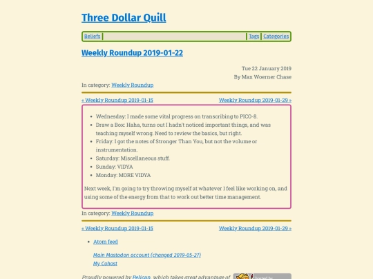 weekly-roundup-2019-01-22 screenshot