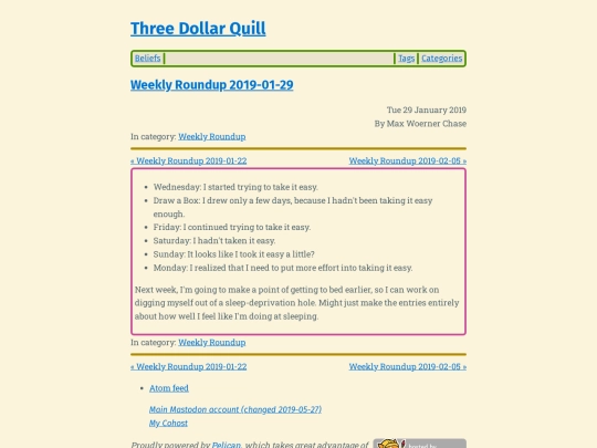 weekly-roundup-2019-01-29 screenshot