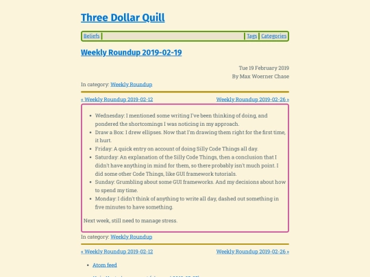 weekly-roundup-2019-02-19 screenshot