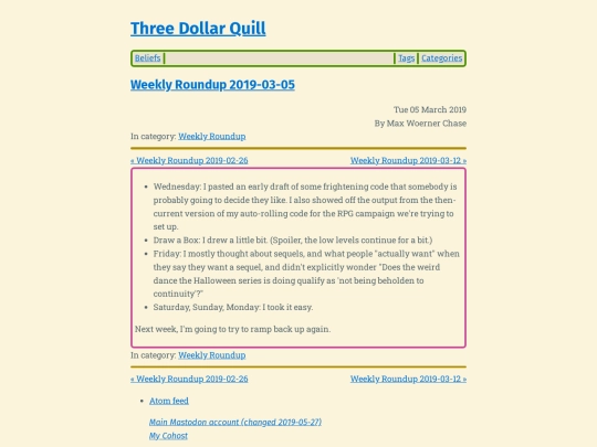 weekly-roundup-2019-03-05 screenshot