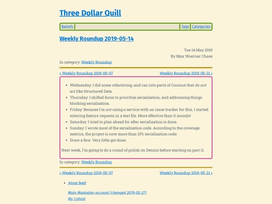 weekly-roundup-2019-05-14 screenshot