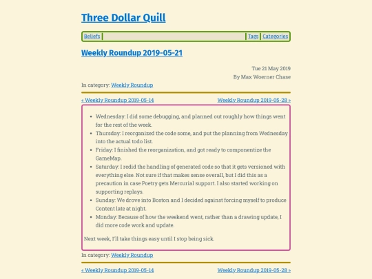 weekly-roundup-2019-05-21 screenshot