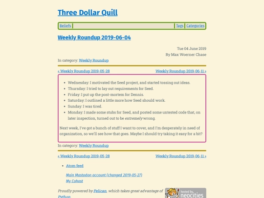 weekly-roundup-2019-06-04 screenshot