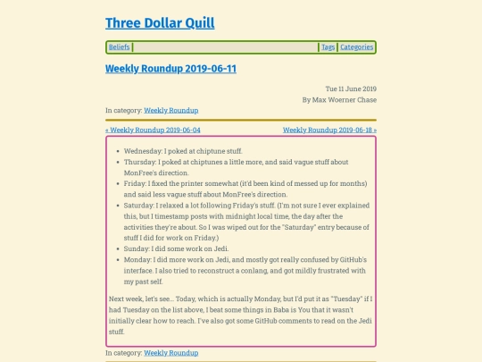 weekly-roundup-2019-06-11 screenshot