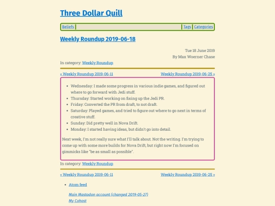 weekly-roundup-2019-06-18 screenshot