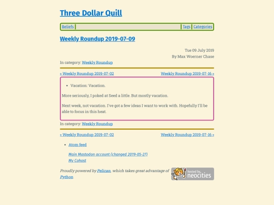 weekly-roundup-2019-07-09 screenshot