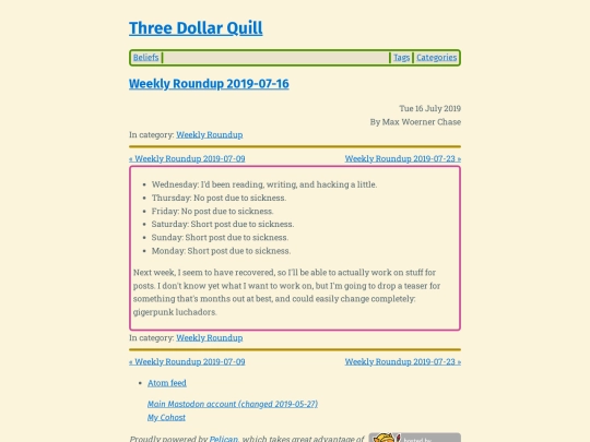 weekly-roundup-2019-07-16 screenshot