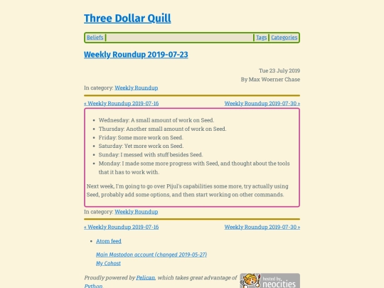 weekly-roundup-2019-07-23 screenshot