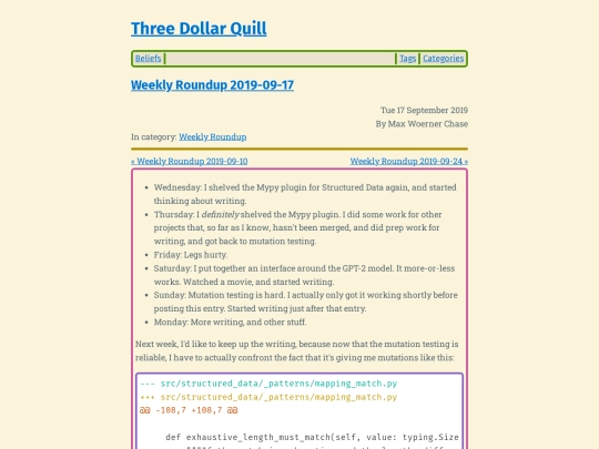 weekly-roundup-2019-09-17 screenshot