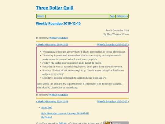 weekly-roundup-2019-12-10 screenshot
