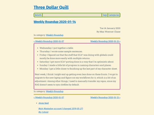 weekly-roundup-2020-01-14 screenshot