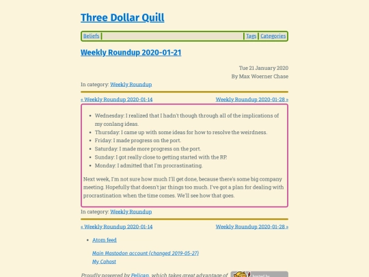 weekly-roundup-2020-01-21 screenshot