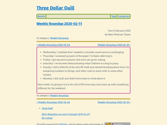 weekly-roundup-2020-02-11 screenshot