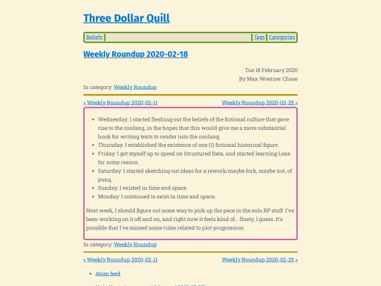 weekly-roundup-2020-02-18 screenshot