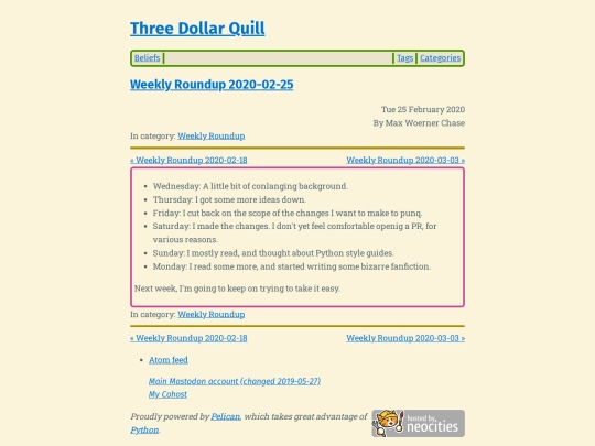 weekly-roundup-2020-02-25 screenshot