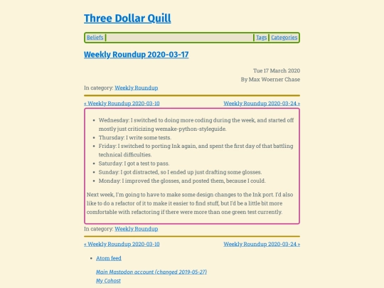 weekly-roundup-2020-03-17 screenshot