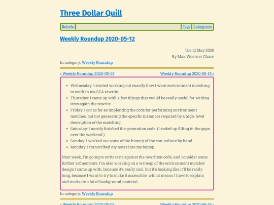 weekly-roundup-2020-05-12 screenshot
