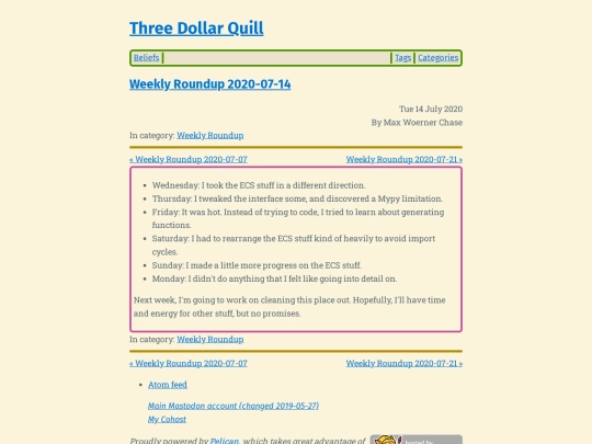 weekly-roundup-2020-07-14 screenshot